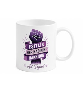 Kadın Hakları Aktivisti Eşitlik Pankartı Güçlü Kadın Dayanışması Kupa Bardak Hediye