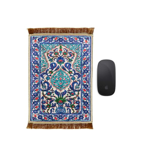 Bursa İpek Saks Dekoratif Küçük Halı Mousepad