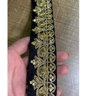 EN 4 CM HİNDİSTAN TASARIMI OTANTİK ŞERİT DEKORATİF ŞERİT  1 METRE