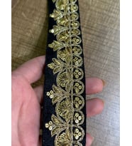 EN 4 CM HİNDİSTAN TASARIMI OTANTİK ŞERİT DEKORATİF ŞERİT  1 METRE