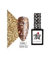 Profesyonel Simli Kalıcı Oje 15 ml S08-2