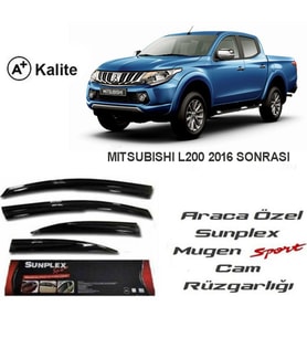 Mitsubishi L200 Cam Rüzgarlığı Mugen Tip Sunplex 2016 Sonrası
