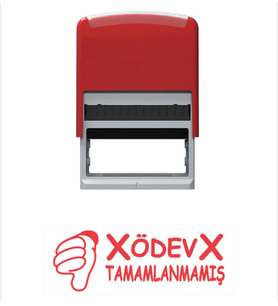Ödev Tamamlanmamış Öğretmen Kaşesi (Kırmızı)