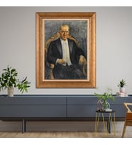 Altın Paspartulu Atatürk  Çerçeveli Tablo C175 (Gold)