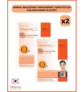 Dermal Sıkılaştırıcı, Nemlendirici, Yenileyici Q10 Kolajen Maske 23 Gr 2 Adet