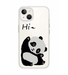 Iphone 14 Uyumlu Sevimli Panda Desenli Şeffaf Telefon Kılıfı