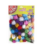 Bubu 2cm 100 lü Renkli Ponpon Simli