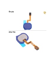 Samsung Galaxy A21S Parmak İzi Filmi ile Uyumlu Mavi Parmak izi film kablosu parmak izi sensörü filmi home tuşu film kablosu touch id film kablosu parmak izi soketi