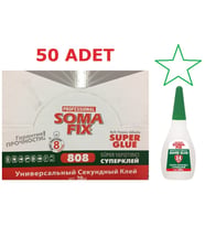50 Adet Somafix 20 gr Süper Hızlı Şok Japon Yapıştırıcısı Hızlı Yapıştırıcı