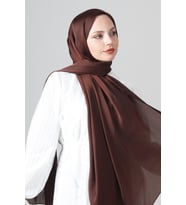 ACI KAHVE Harem Scarf Como Saten Şal