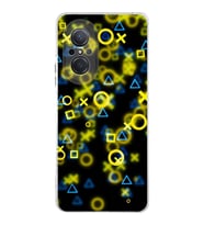 Huawei Nova 9 Se  Kamera korumalı Kapak Semboller Tasarımlı  Şeffaf Kılıf