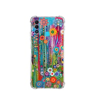 PrintiFy Tecno Spark 7 ile Uyumlu Düşlerin Dansı Serisi Folklorik Bahçe Tasarımlı Uv Baskılı Köşe Korumalı Antişok Kılıf