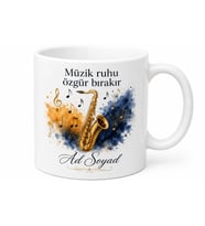 Jazz Severlere Özel Tasarım Baskılı Kupa Bardak Müzik Hediye