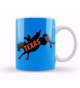 Texas Love Vintage Retro Kupa Bardak Porselen