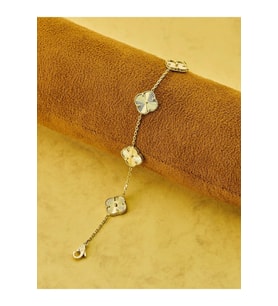 VAN CLEEF BİLEKLİK KALEMLİ MODEL YONCA BİLEKLİK 925 AYAR GÜMÜŞ (Gold)
