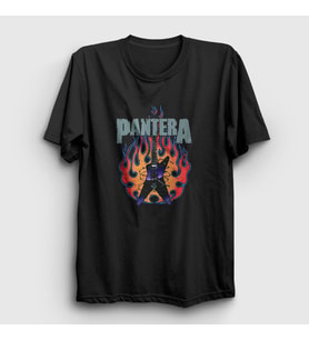 Presmono Unisex Siyah Guitar Pantera T-Shirt 168421tt