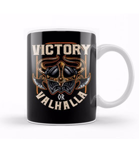Viking Mythology Victory Or Valhalla Norse History Kupa Bardak Porselen