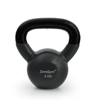 Zerogym Vinil Kaplı İçi Demir Kettlebel, Çaydanlık Dambıl 8 kg Gri