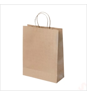 Büküm Saplı Kraft Çanta 42 x 31 x 12 cm, Natürel - 1 Adet (STD)