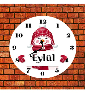 Yeni Yıl İçin İsme Özel Duvar Saati  Kişiye Özel