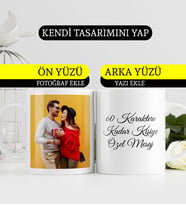 Kişiye Özel Kupa Bardak - Kendi Tasarımını Yarat Kupa Bardak - Fotoğraf Baskılı Kupa - İsimli Kupa - Harfli Kupa - A Kalite - Porselen