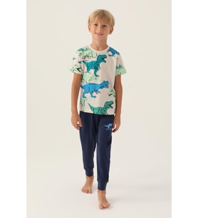 Roly Poly 3360 Dinosaur Erkek Çocuk Pijama Takımı