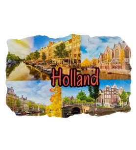 Hollanda Temalı Fresco Magnet (Karışık)