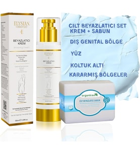 Cilt Beyazlatıcı Krem + Cilt Beyazlatıcı Sabun Seti - Kararma Giderici, Genital Bölge, Koltuk Altı