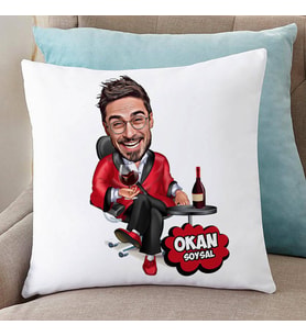 Kişiye Özel Ehli Keyf Karikatürlü Yastık