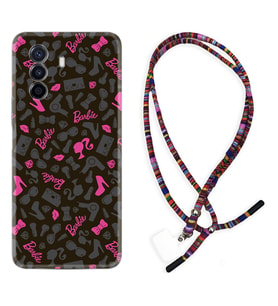 Huawei Nova Y70 Y90 Nova 9 SE  Kılıf Boyun Asklı Rasta Silikon Barbie and Shoes 1413