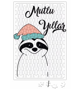 Sevimli Rakun İle Mutlu Yıllar Puzzle 240 Parça Yapboz