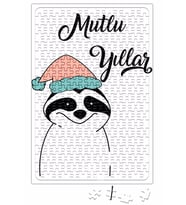 Sevimli Rakun İle Mutlu Yıllar Puzzle 240 Parça Yapboz