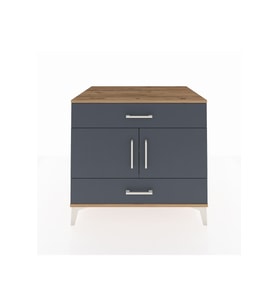 Kronos Şifonyer 2 Raflı 2 Çekmeceli 2 Kapaklı 88x59x80 Çam-Antrasit