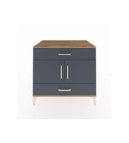 Kronos Şifonyer 2 Raflı 2 Çekmeceli 2 Kapaklı 88x59x80 Çam-Antrasit