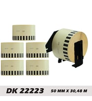 EcotagPlus Brother DK 22223  Etiket 50 mm x 30,48 m -Sürekli - 6 Adet + Tutucu