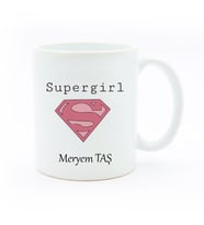 İsme Özel Kupa Bardak - Supergirl