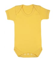 Sema Baby Prematüre Yarım Kol Penye Çıtçıtlı Badi - Sarı (Çok Renkli)