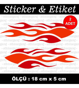 ateş  etiket sticker - 2 adet çıkartma araba motosiklet kask atv tablet pc buzdolabı otomobil bilgisayar uyumlu