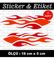 ateş  etiket sticker - 2 adet çıkartma araba motosiklet kask atv tablet pc buzdolabı otomobil bilgisayar uyumlu