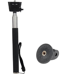 uzatılabilir alüminyum selfie Stick tek ayaklı sehpa tutucu için 1080p 4 K su geçirmez Sport Action kamera