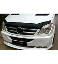 Mercedes Sprinter 2006 - 2013 Ön Kaput Koruyucu Rüzgarlığı Piano Black 3.2 mm Kalın Plastik
