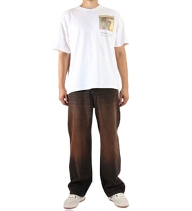Taşlama Detaylı Kahverengi Wide Leg Pantolon