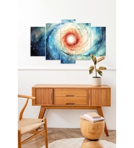 Gökyüzü Manzarası 5 Parçalı Mdf Tablo 60 x 100