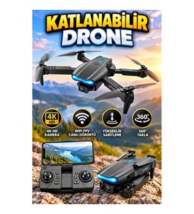 Katlanabilir WiFi FPV Drone – 4K Kamera, Yükseklik Sabitleme ve 360° Takla