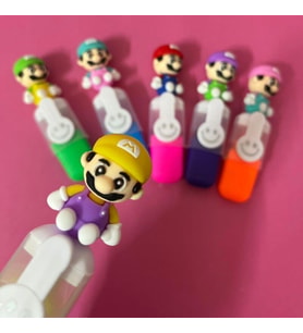 Süper Mario Karakter 6lı Fosforlu Kalem Seti