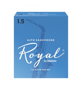 D'Addario RJB1015 Royal Alto Saksafon Kamışı No: 1.5 (Başlangıç/Eğitim) - 10'lu Paket  Fransız Kesim (Filed), Esnek ve Net Ton Yapısı