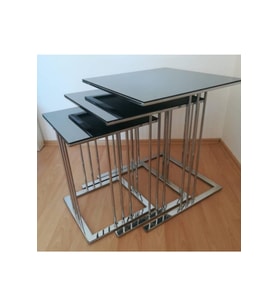 Dikmeli Zigon Sehpa 3 Lü Dinç Metal Sehpa