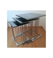 Dikmeli Zigon Sehpa 3 Lü Dinç Metal Sehpa