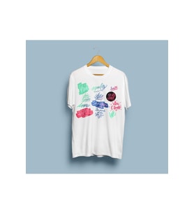 Oversize Yazı Etiketleri Unisex T-shirt