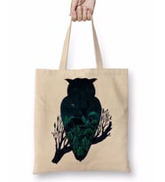 Owl Night Baykuş Bez Çanta Uzun Saplı